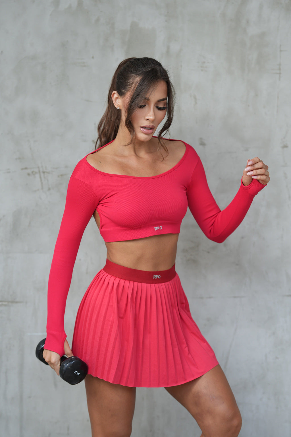 Falda Short Plizada